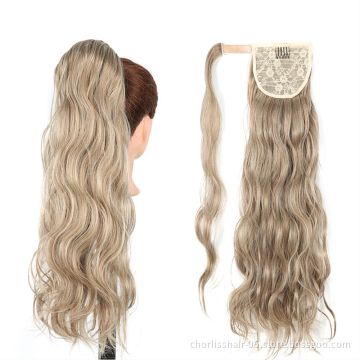 Factory Price Top quality Different Color Chorliss For Kids Water Wave Ponytail Synthetic Wrap Around Ponytails Hair Extensions